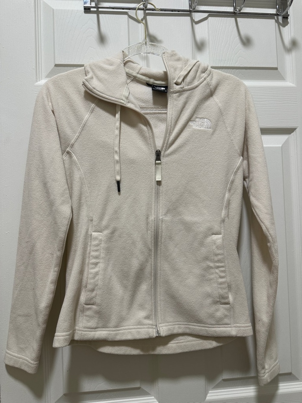 The North Face Cream Full-Zip Fleece Hoodie